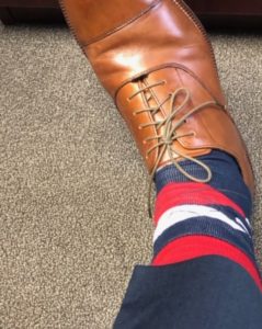 navy white and red argyle style socks from Transparensa Fuels